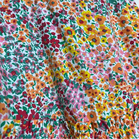 J. Crew Mixed-Floral Tiered Sleeveless Midi-Dress Size 02 - Picture 7 of 12